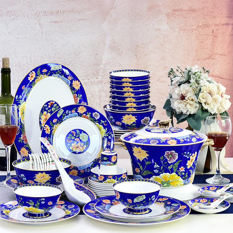 Blue Coral 48-piece Porcelain Dinnerware