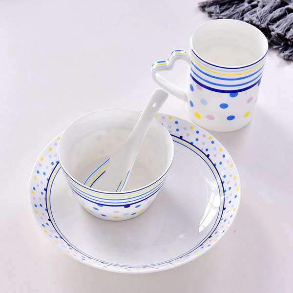 Blue Turkey Single-person Porcelain Dinnerware