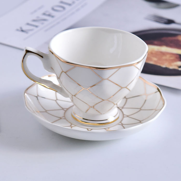 Bone China Coffee Cup and Saucer 1