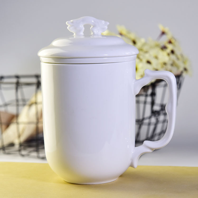Bone China Dragon Cup Meeting Covered Cup
