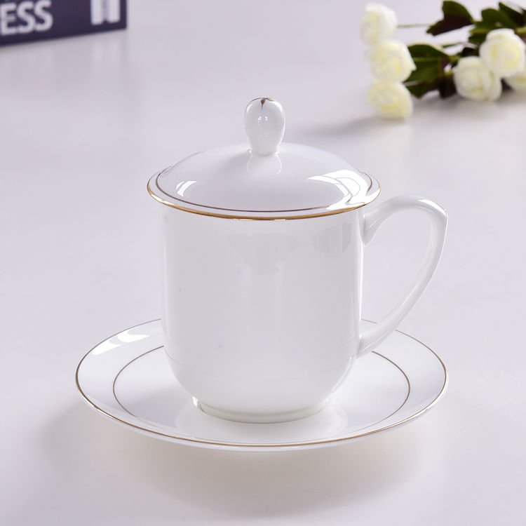 Bone China Meeting Cup and Saucer