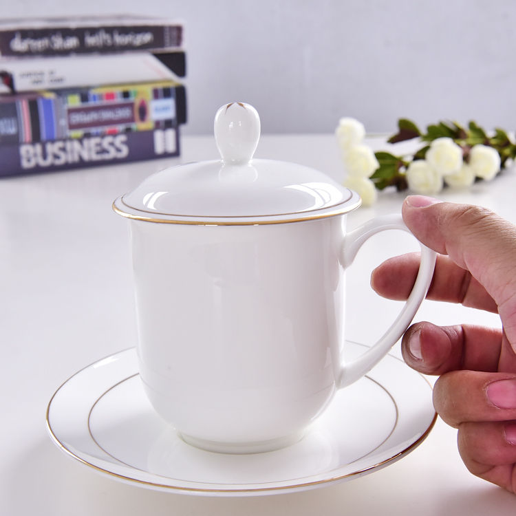 Bone China Meeting Cup and Saucer