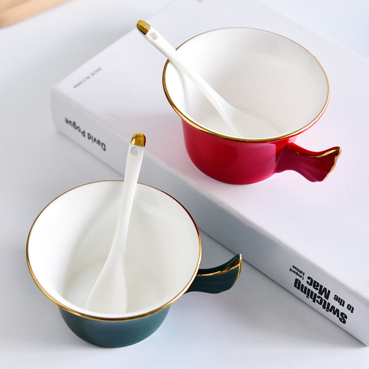 Color Glazed Angel Bone China Coffee Cup