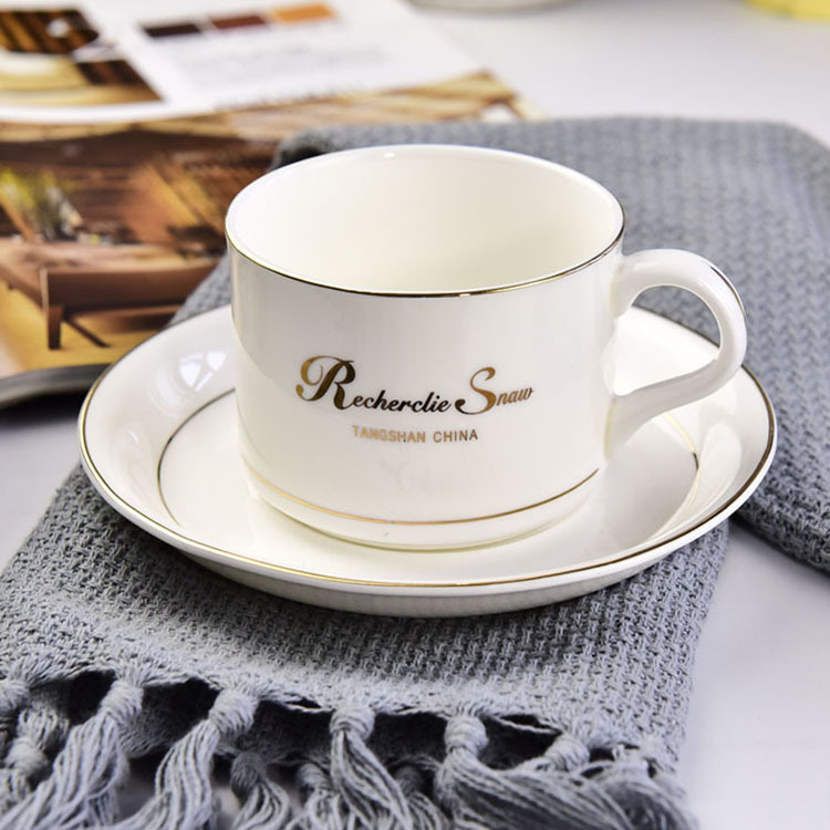 Comfortable Life Bone China Coffee Cup and Saucer