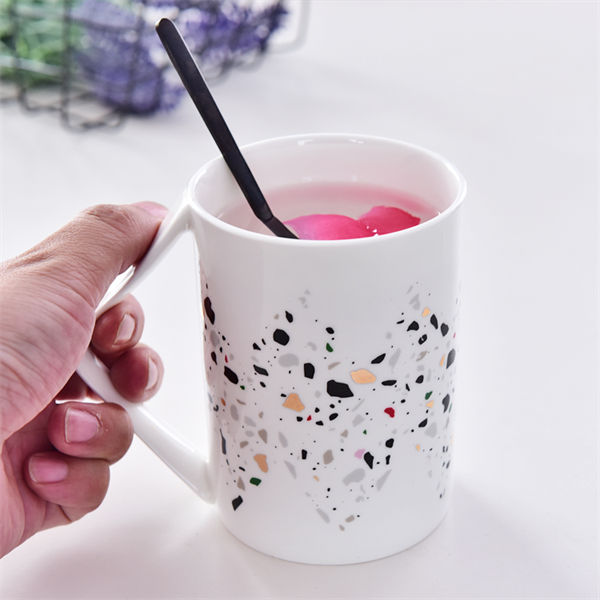 Corner Handle Bone China Mug