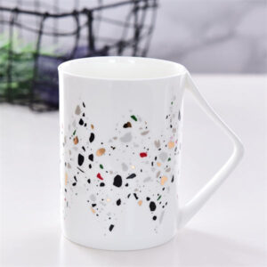 Corner Handle Bone China Mug