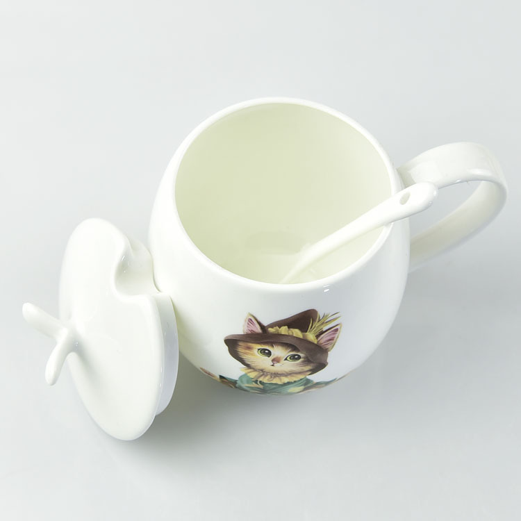 Creative Cartoon Cat Porcelain Water Cup
