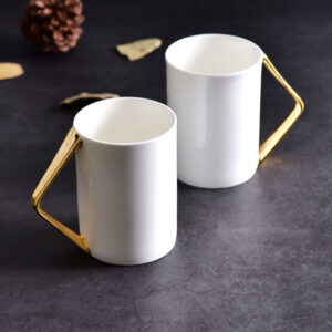 Creative Corner Handle Porcelain Cup