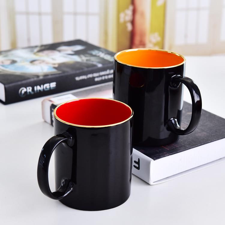 Customizable Color Glazed Straight Porcelain Cup