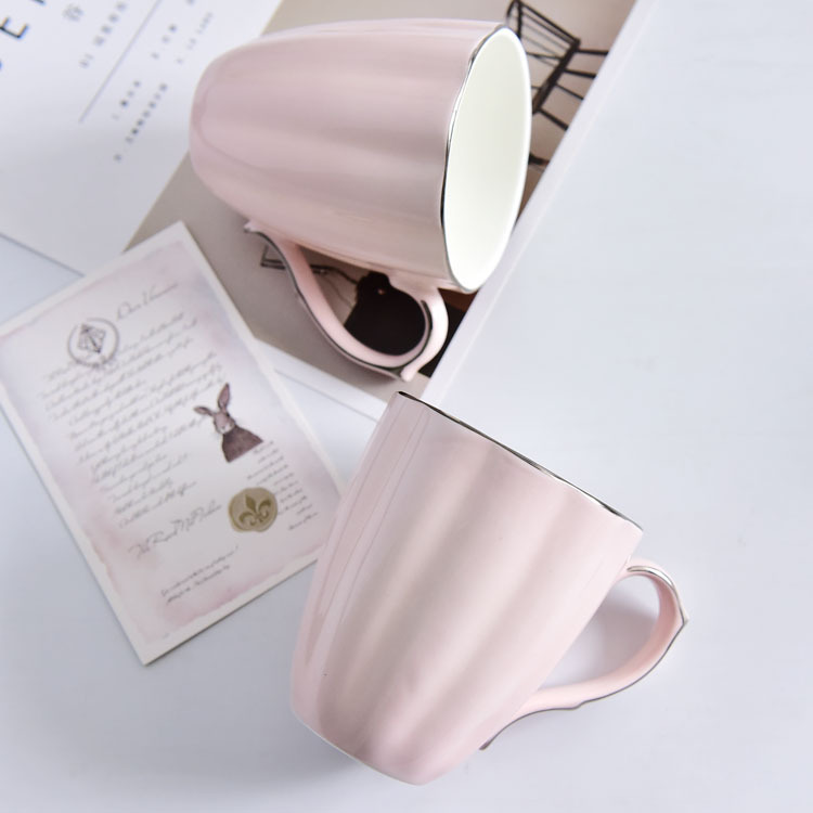 Customizable Creative Golden Rimmed Pumpkin Porcelain Cup
