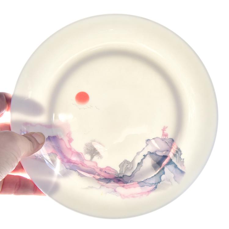 Customizable Red Sun Single-person Porcelain Dinnerware