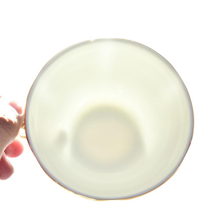 Cyan Glazed Bone China Coffee Cup and Saucer