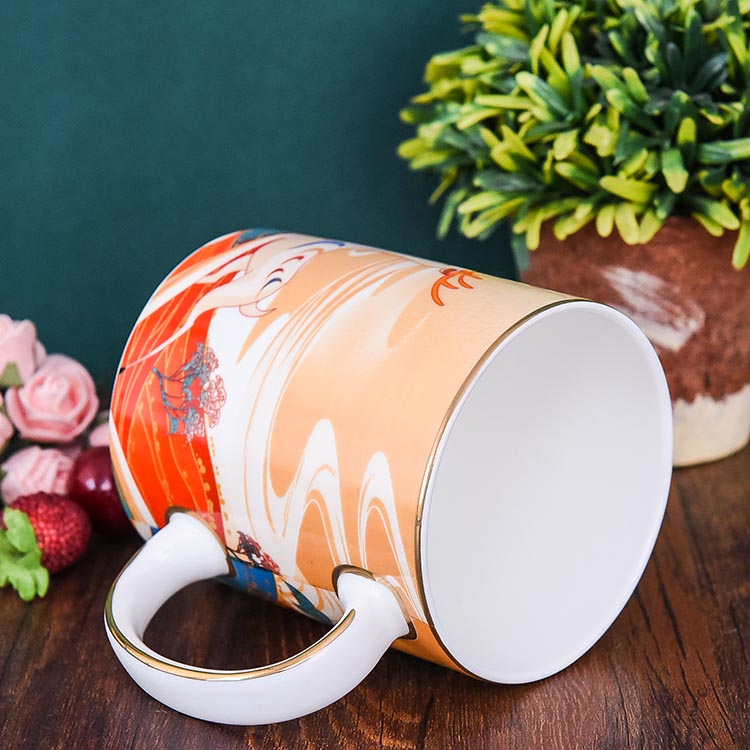Dream Pursuing Deer Porcelain Cup
