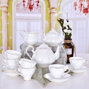 English Style Bone China Coffee Set 1