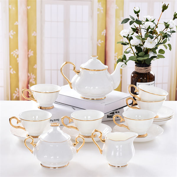 English Style Bone China Coffee Set 2