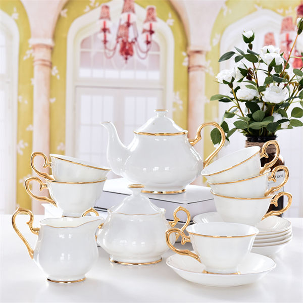 English Style Bone China Coffee Set 2