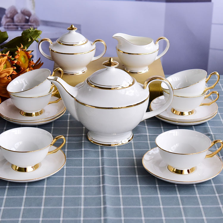 European Style 15-piece Bone China Coffee Set
