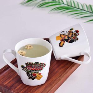 Face Painting Porcelain Square Cup