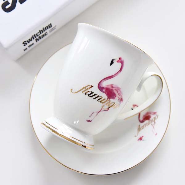 Flamingo Porcelain Royal Cup and Saucer
