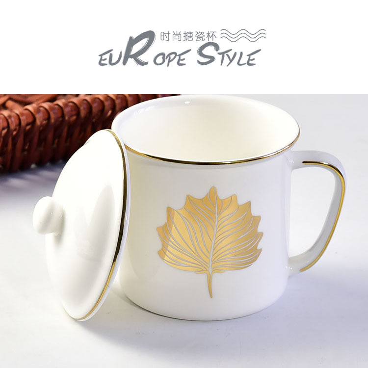 Gild Imitating Enamel Porcelain Cup