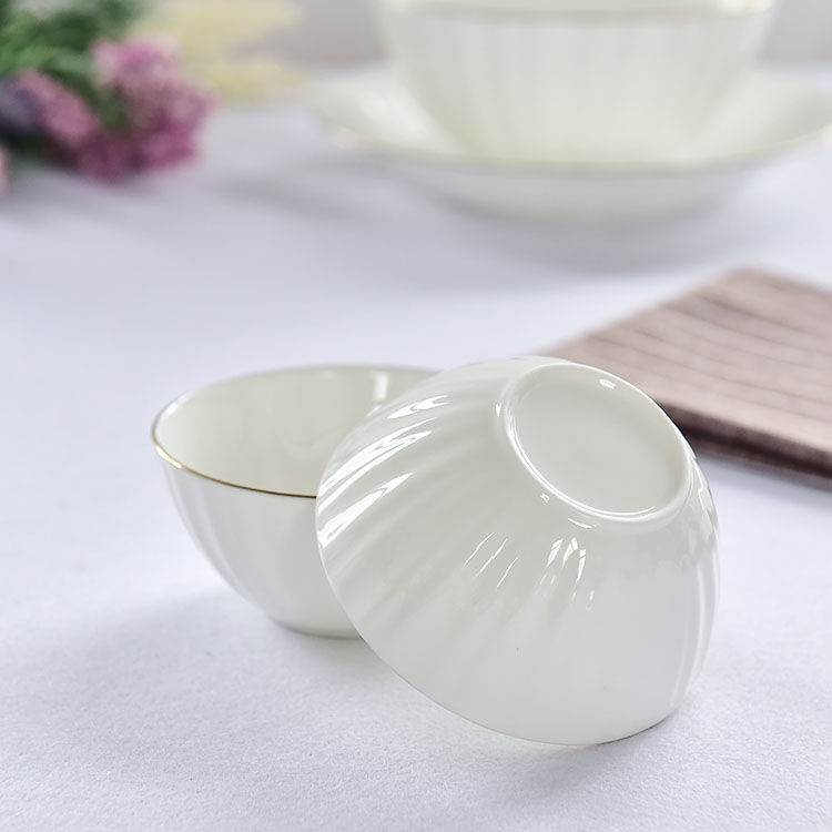 Gold Rimmed Bone China Bowl