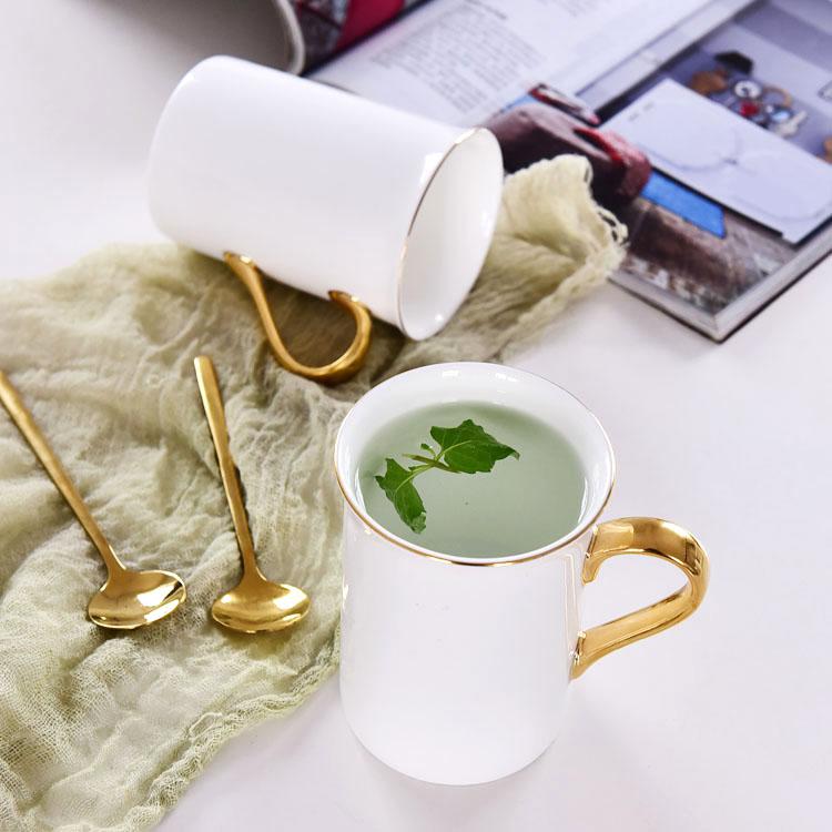 Golden Handle 4-size Porcelain Milk Cup
