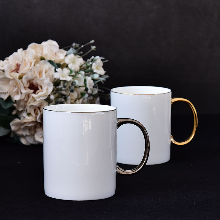Golden Handle Bone China Mug 2