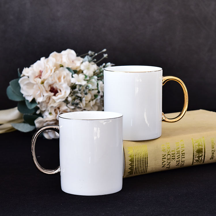 Golden Handle Bone China Mug 2
