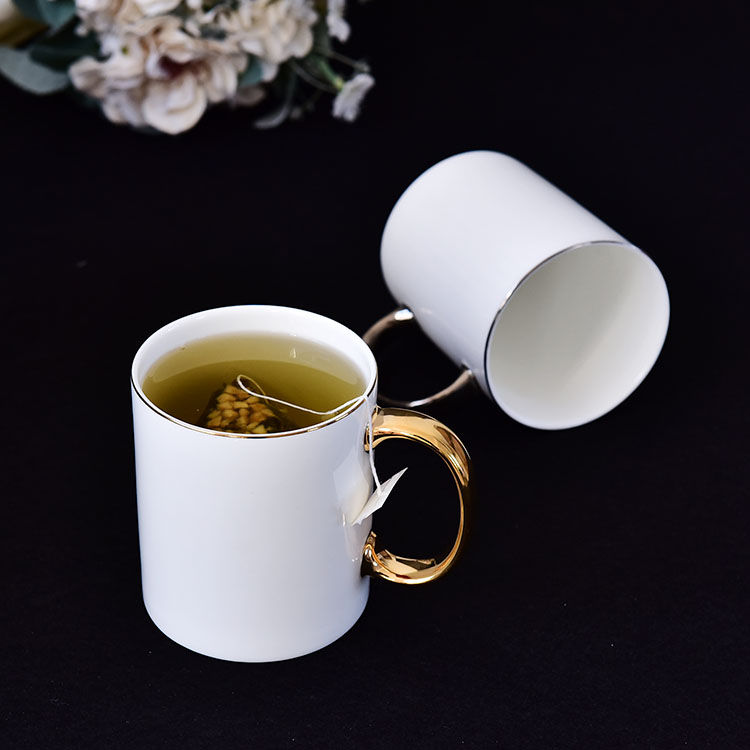 Golden Handle Bone China Mug 2