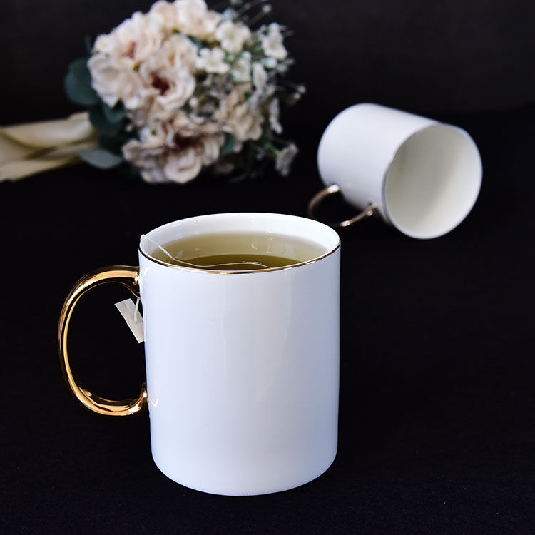 Golden Handle Bone China Mug 2