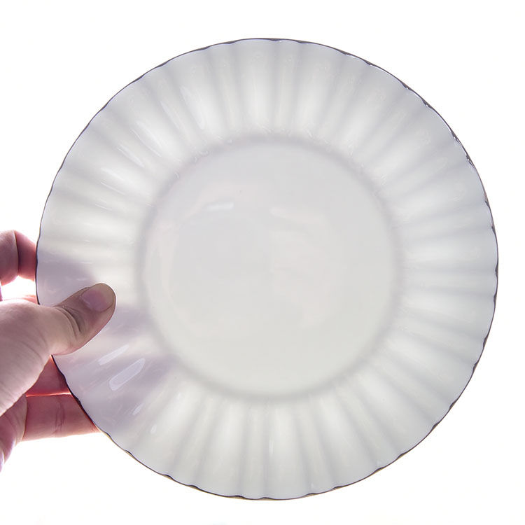Golden Rimmed Bone China Plate