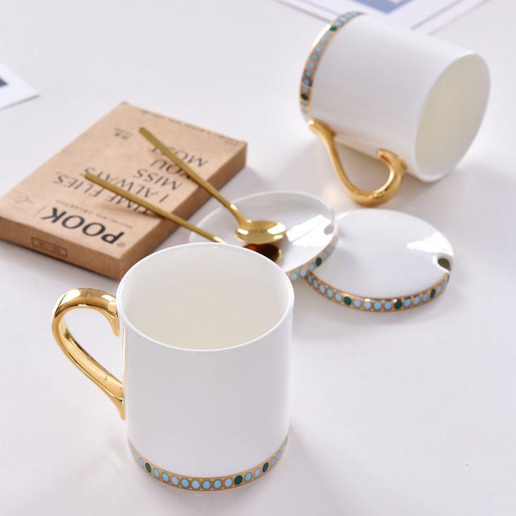 Green Spot Porcelain Covered Cup