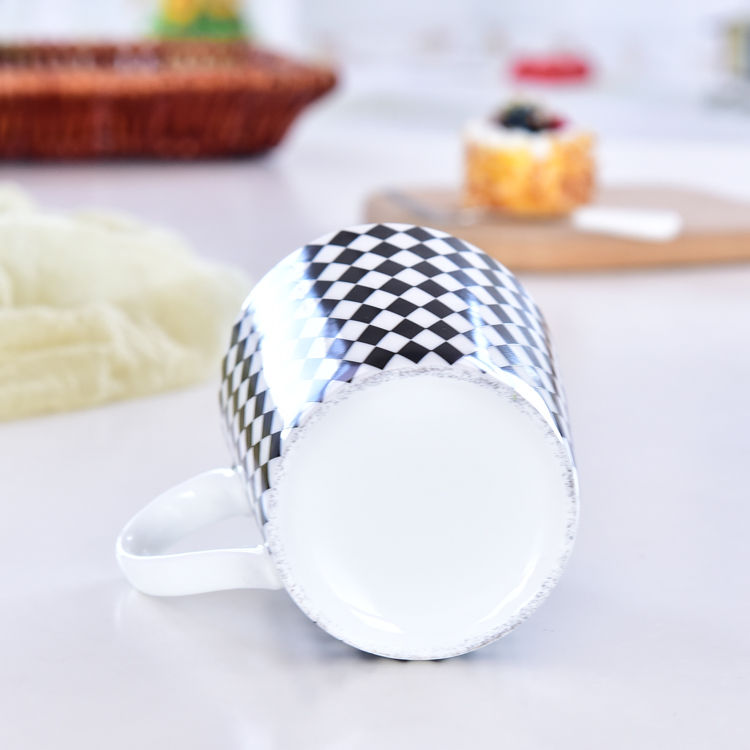 Grid Bone China Mug