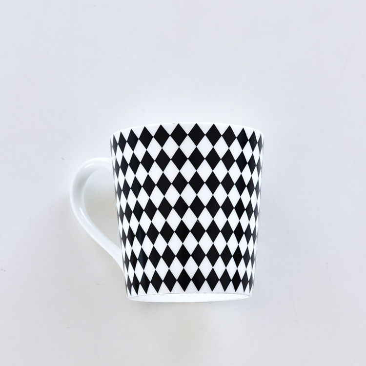 Grid Bone China Mug