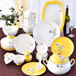 Hand-drawing 50-piece Porcelain Dinnerware