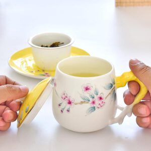 Hand-painted Apricot Blossom Porcelain Cup