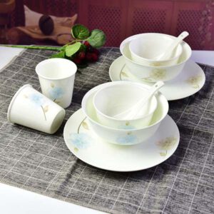 Home Use 10-piece Porcelain Bowl Plate and Spoon for Two Persons