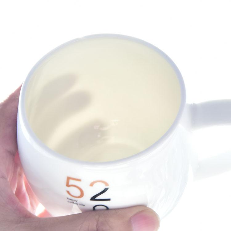 I Love U Porcelain Belly Cup