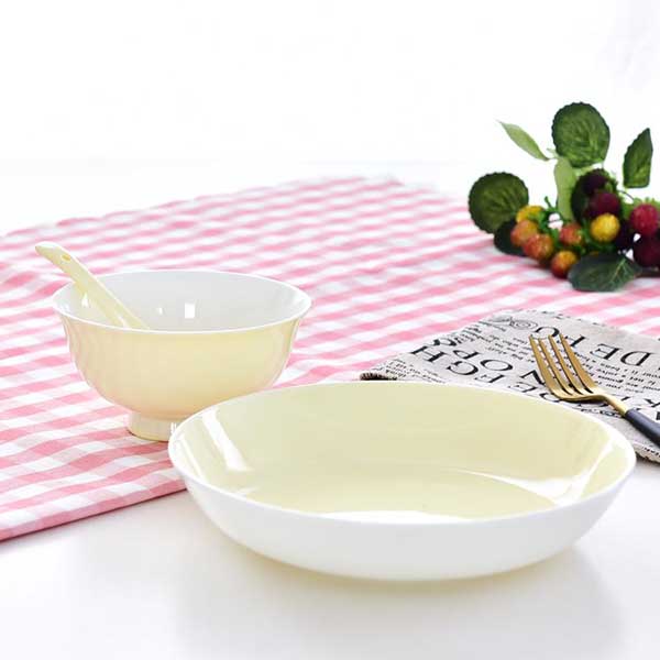 Indie Fresh Color Glazed Single-person Porcelain Dinnerware
