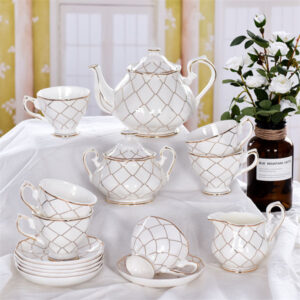 Love as Net Bone China Coffee Cup and Saucer