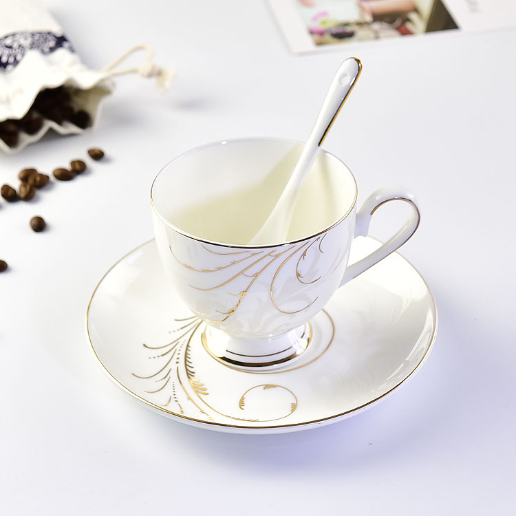 Phoenix Dance Bone China Coffee Cup and Saucer