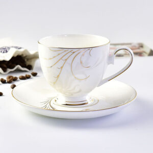 Phoenix Dance Bone China Coffee Cup and Saucer