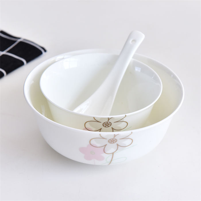 Pink Dai Bone China Golden Bell-shaped Bowl