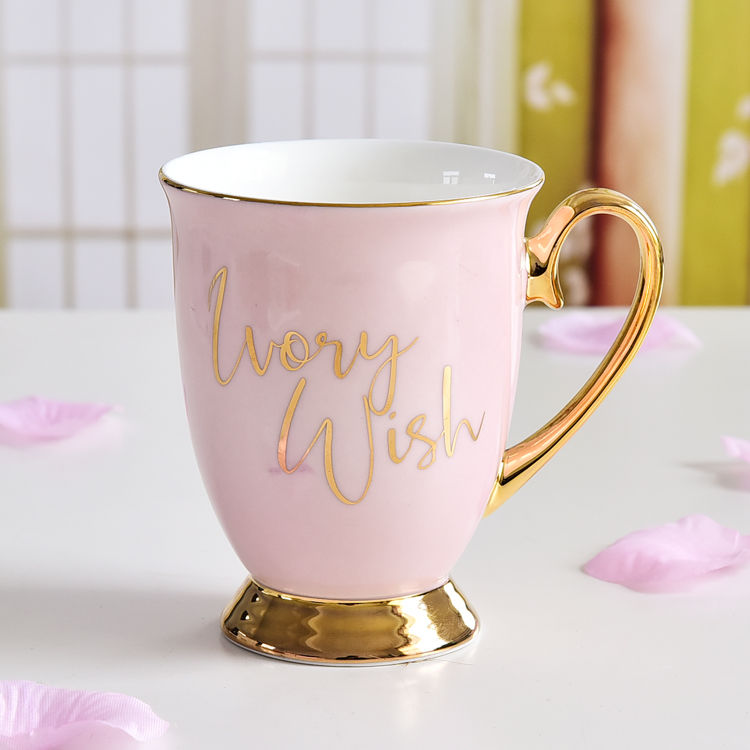 Pink Tall Stem Porcelain Cup