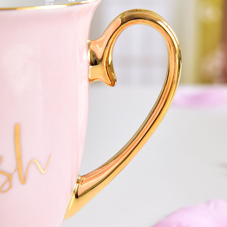 Pink Tall Stem Porcelain Cup