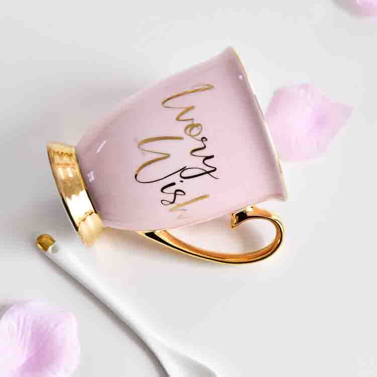 Pink Tall Stem Porcelain Cup