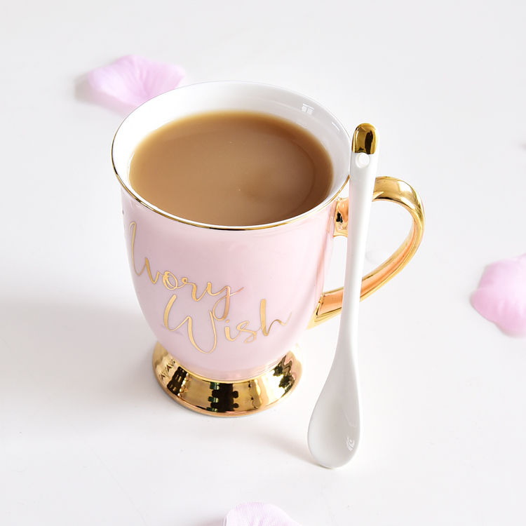 Pink Tall Stem Porcelain Cup