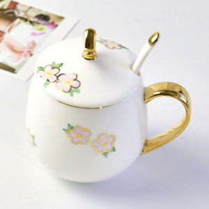 Porcelain Big Belly Cup with Cover