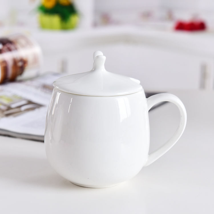 Rabbit Ear-shaped Cover Porcelain Belly Cup
