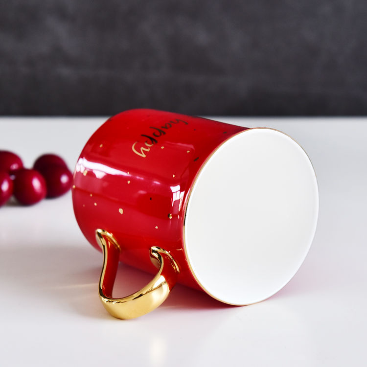 Red Glazed Bone China Mug
